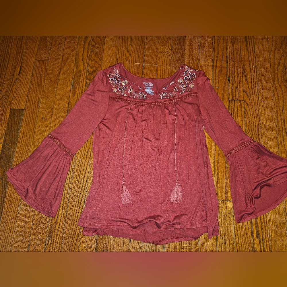 Boho embroidered top